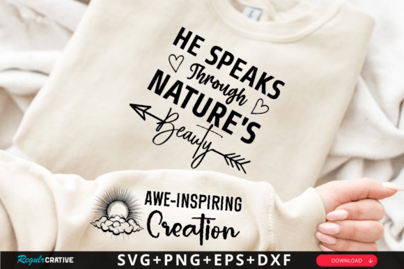 AweInspiring Creation Sleeve Svg Design for Graphics & T-Shirt Designs