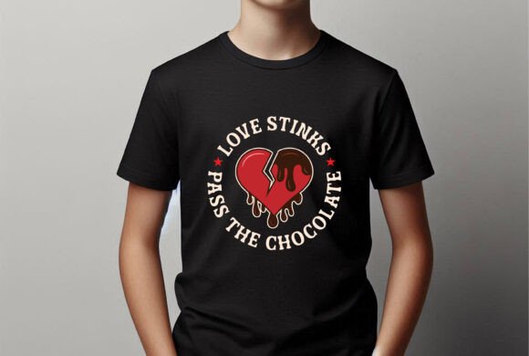 Love Stinks Pass the Chocolate Design 02 - Playful T-Shirt Graphics for Digital Sellers