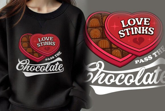 Love Stinks Pass the Chocolate Design 10 Graphics