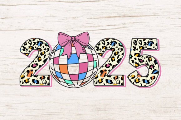 Pink Bow Disco Ball 2025 Happy New Year Graphics and T-Shirt Designs Review