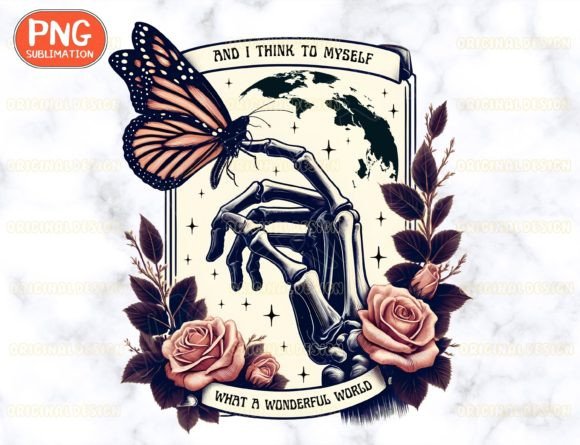 Positive Saying, Wonderful World Design for T-Shirt Graphics and Merchandise