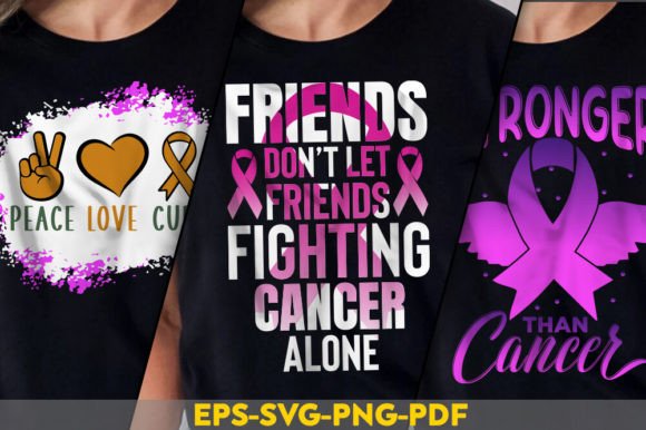 Unique Cancer Quote Design Bundle: Essential Graphics for T-Shirt Designs